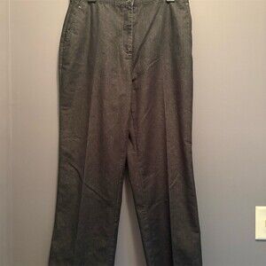 Ralsey Womens Size 12 Dark Denim Charcoal Straight-Leg Dress Pants Pockets